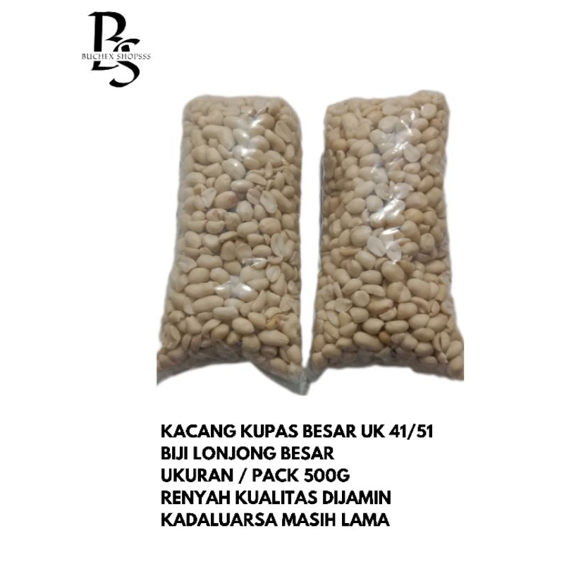 

Kacang Tanah Kupas Mentah UK Besar & Jumbo