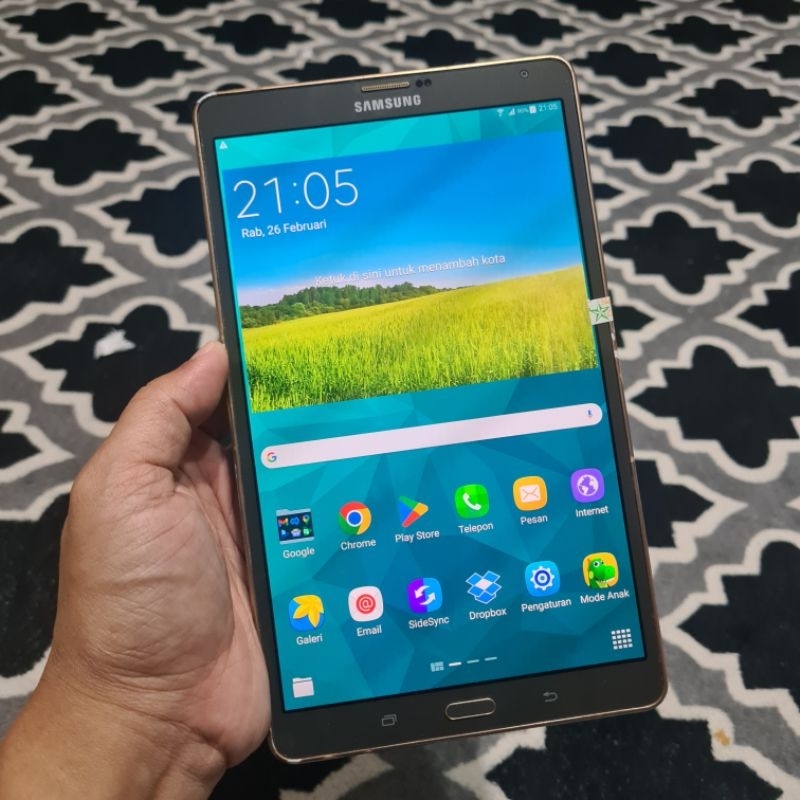 Samsung Tab S Ram 3/16gb 8" T705 wifi only second siap pakai