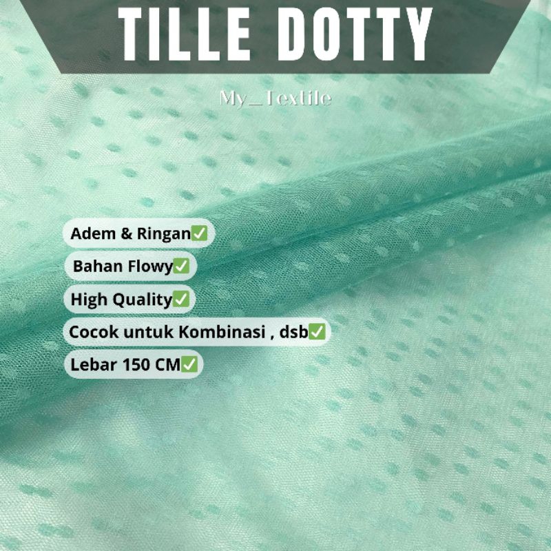 KAIN TILE DOT / DOTTY TILLE GRADE A / TILE MOTIF KOMBINASI WEDDING DRESS BRIDESMAID / TILE POLKADOTS