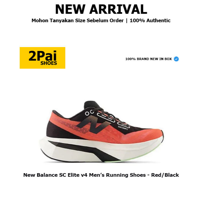 New Balance SC Elite v4 Men's Running Shoes - Red/Black NEWMRCELEP4