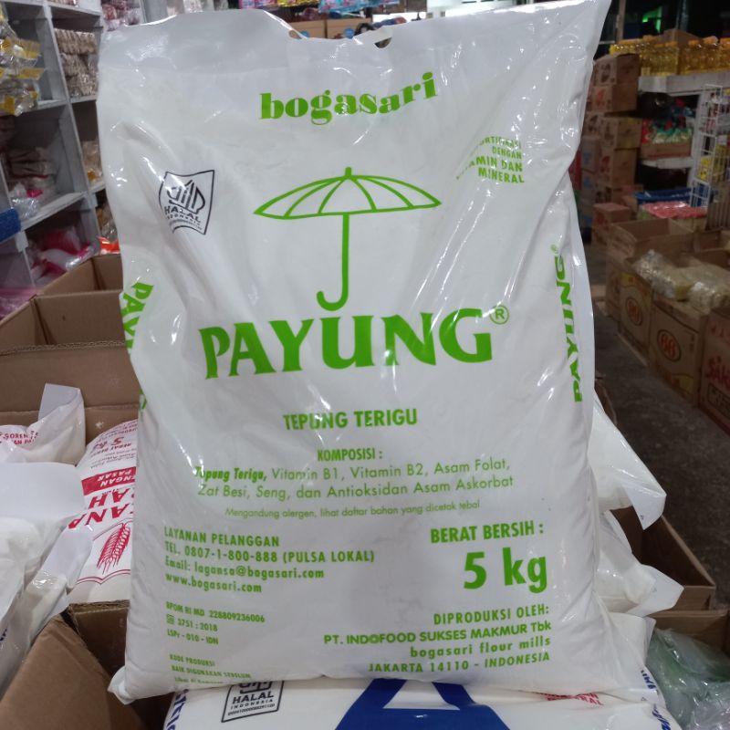 

PAYUNG/Tepung Terigu Cap PAYUNG 5kg / 1 pack berat 5kg