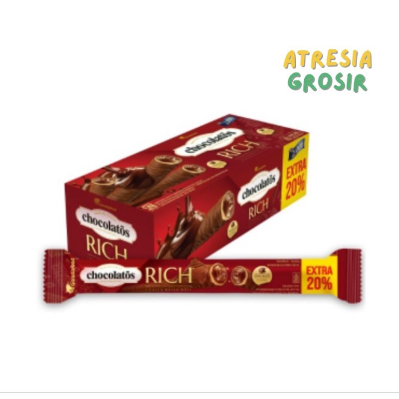 

Chocolatos Rich Box Isi 12 pcs (coated wafer roll)