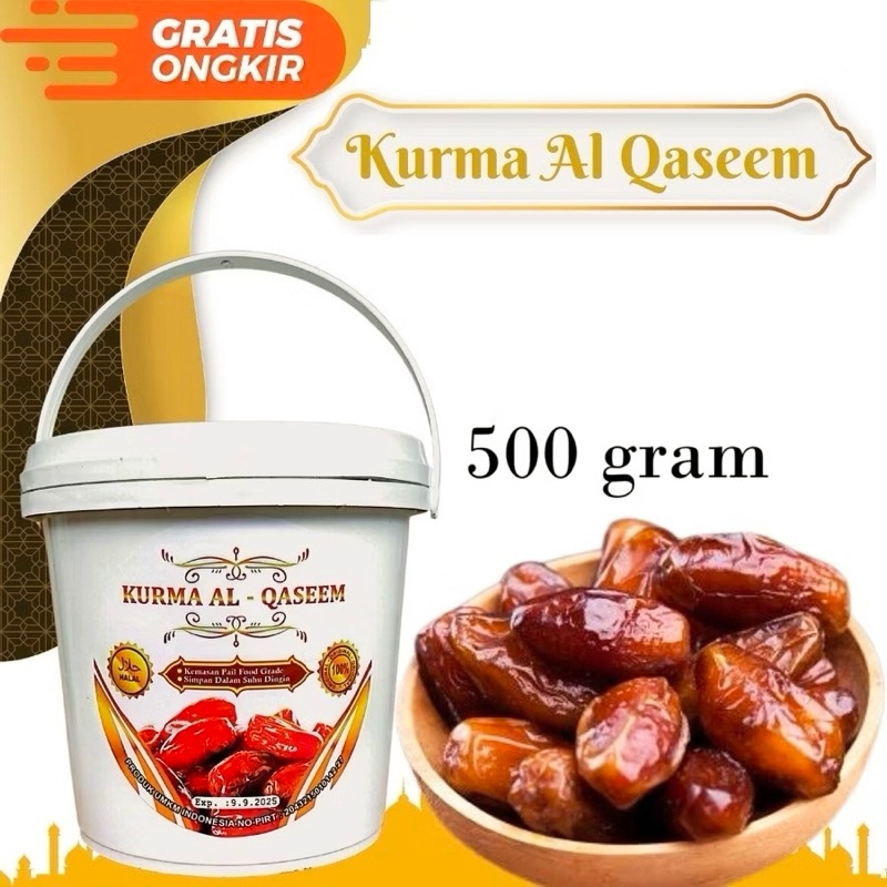 

Kurma Al-Qaseem Ember Stok Baru Sukari Al-Qasim Grade Premium 500gr