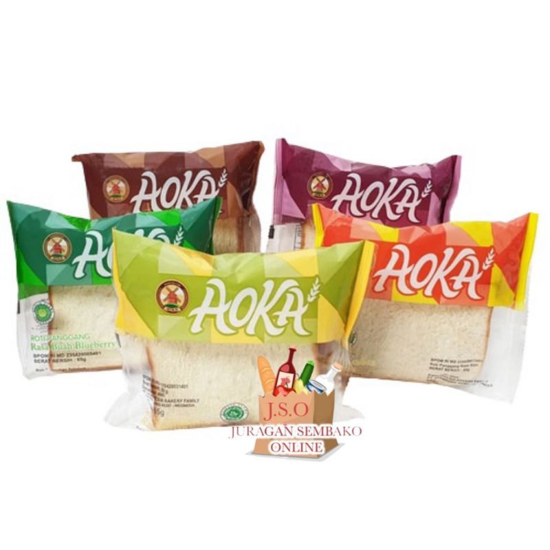 

AOKA Roti Panggang All Varian Rasa Cokelat Keju Vanila Nanas Durian