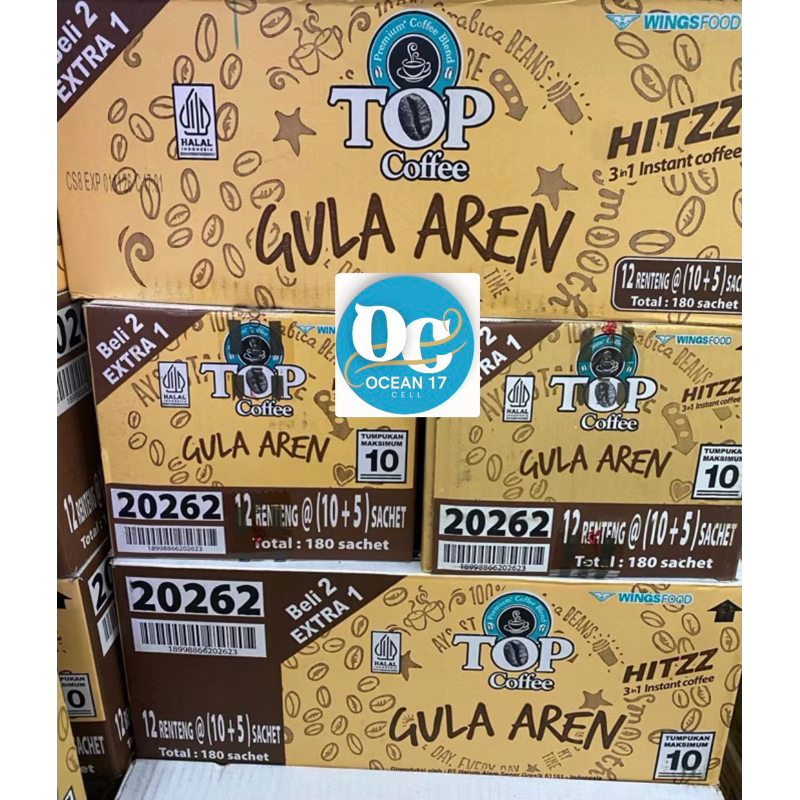 

TOP coffee Gula Aren isi 12 renceng