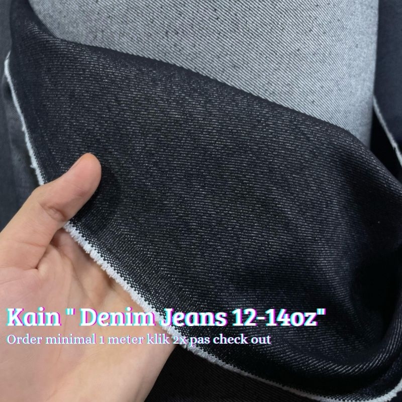 CODbahan denim 14oz / kain denim 13oz / bahan denim jeans / kain denim meteran / bahan celana jeans