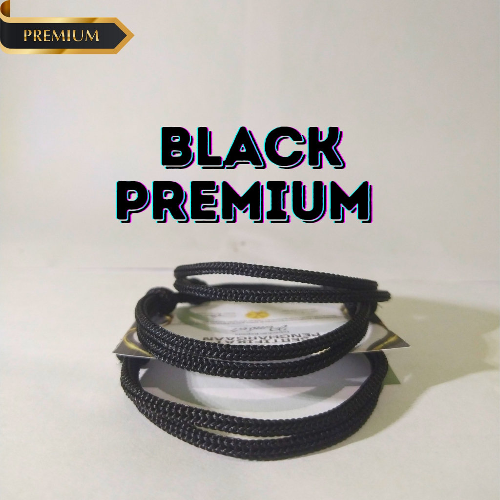 GELANG HITAM POLOS PRIA WANITA | GELANG COUPLE | GELANG TALI PREMIUM