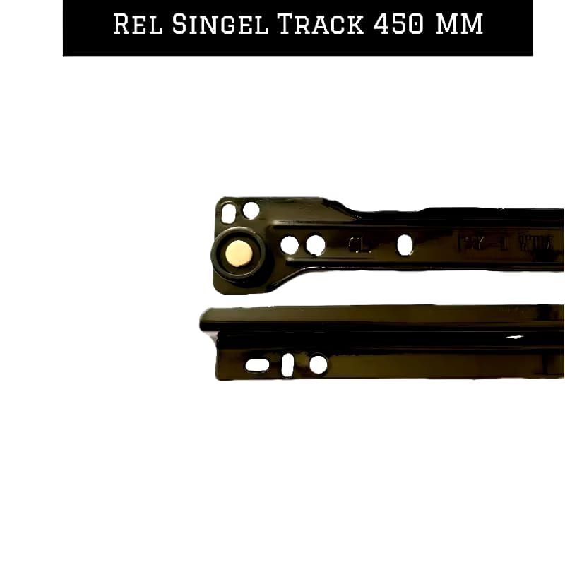 Rel laci roda hitam single track 450 mm