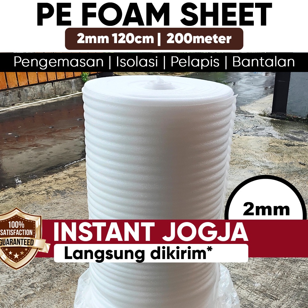 Busa Packing Polyfoam PE Foam Sheet 2mm (1 Roll: 120cm x 200m) Sleman Jogja - Polybonding