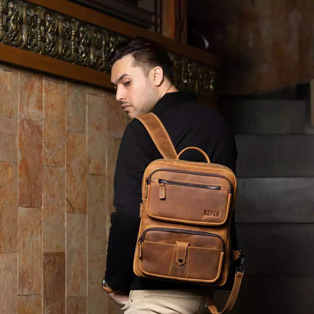 Reven Leather Osiris Backpack Ransel Pria Kulit Sapi Asli Tas Terbaru Branded Kekinian