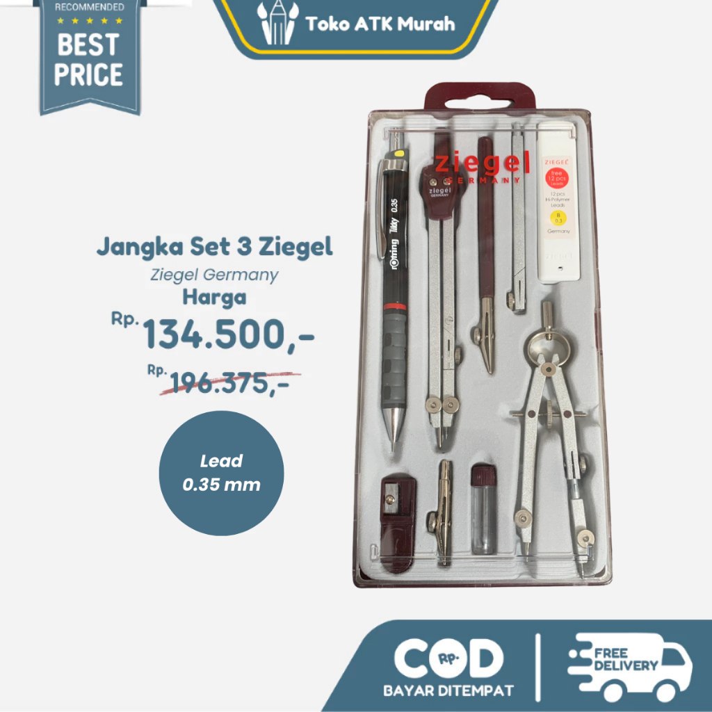 

Jangka Ziegel Compass Set 3 SO3009A – Alat GambarTeknik Lengkap