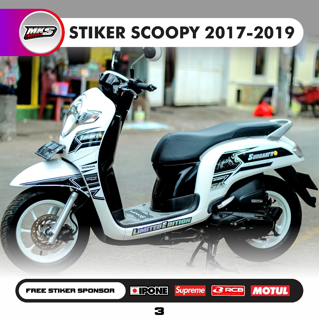 Stiker Scoopy 2017-2019, Striping Scoopy 2017-2019, Decal Scoopy 2017-2019