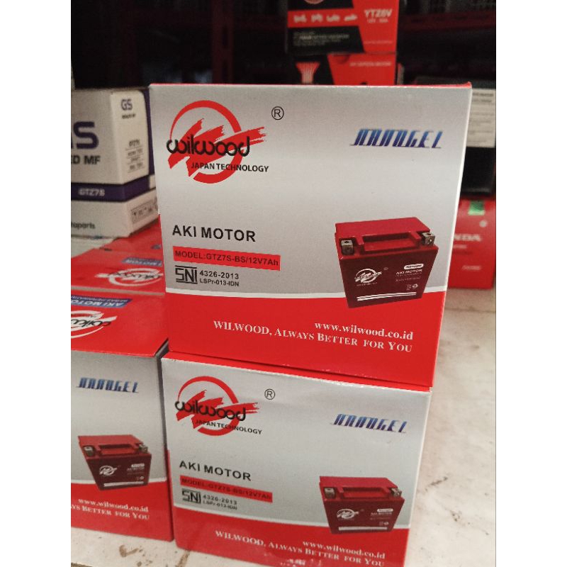 Aki Motor Kering Wilwood Gtz7S/12V7Ah Vario 125 / 150 Fu CBR PCX