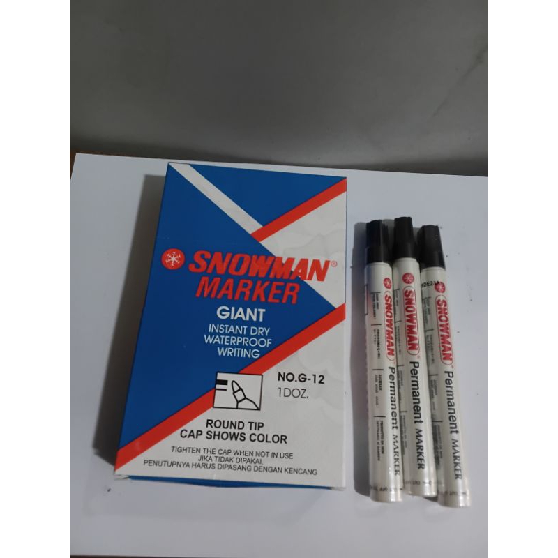 

Spidol Snowman Permanen Marker Hitam