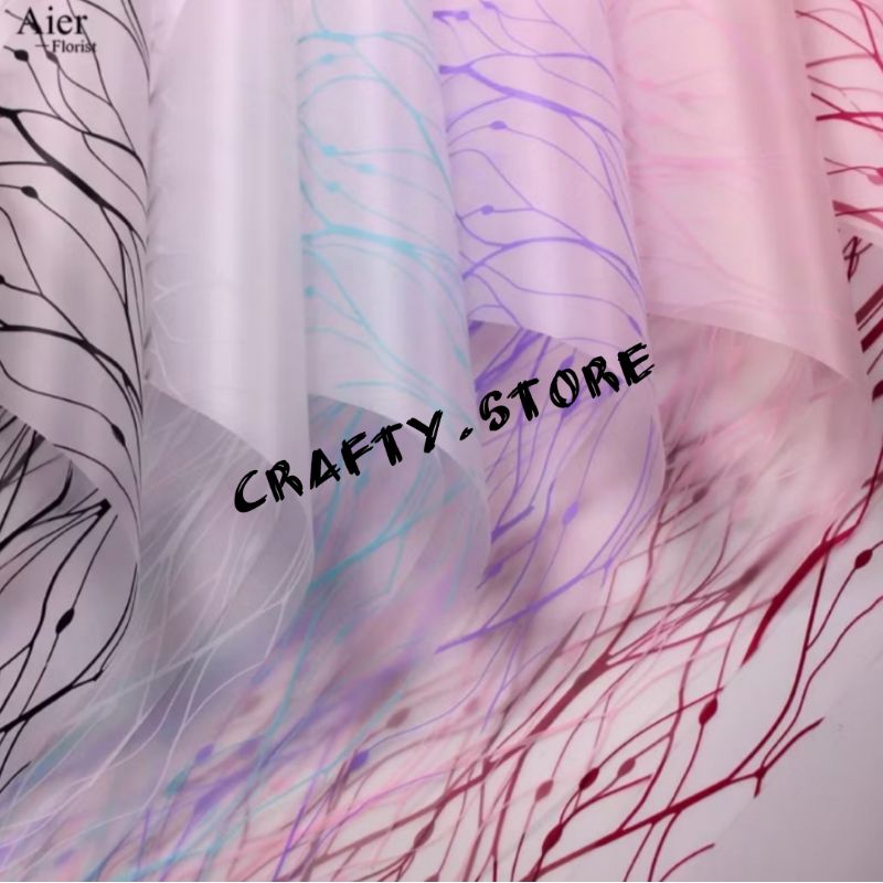 

Korea Neuron Flower Wrapping Kertas Buket Motif Cellophane Waterproof