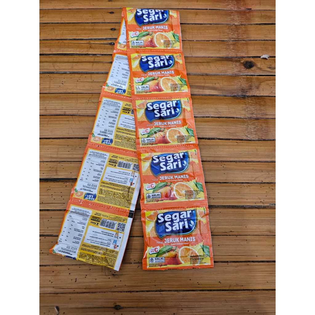 

Segar Sari Rasa Jeruk Manis minuman serbuk rentengan