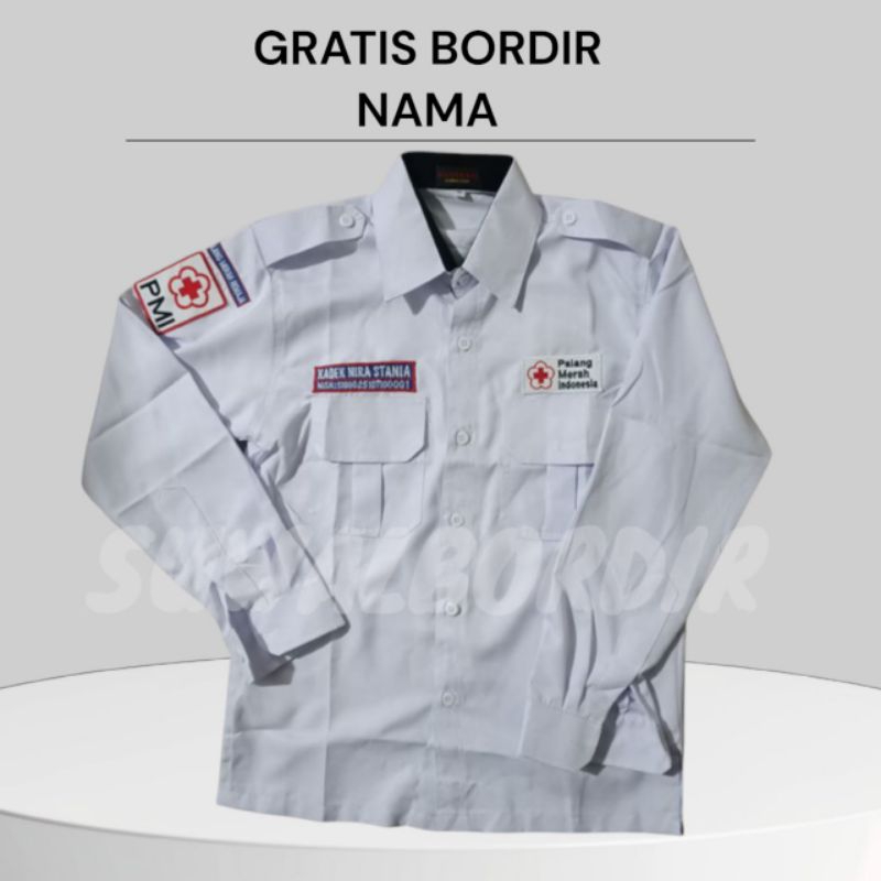 KEMEJA PDH PMR LENGAN PANJANG TERBARU KEMEJA PMR PUTIH KEMEJA PUTIH PMR