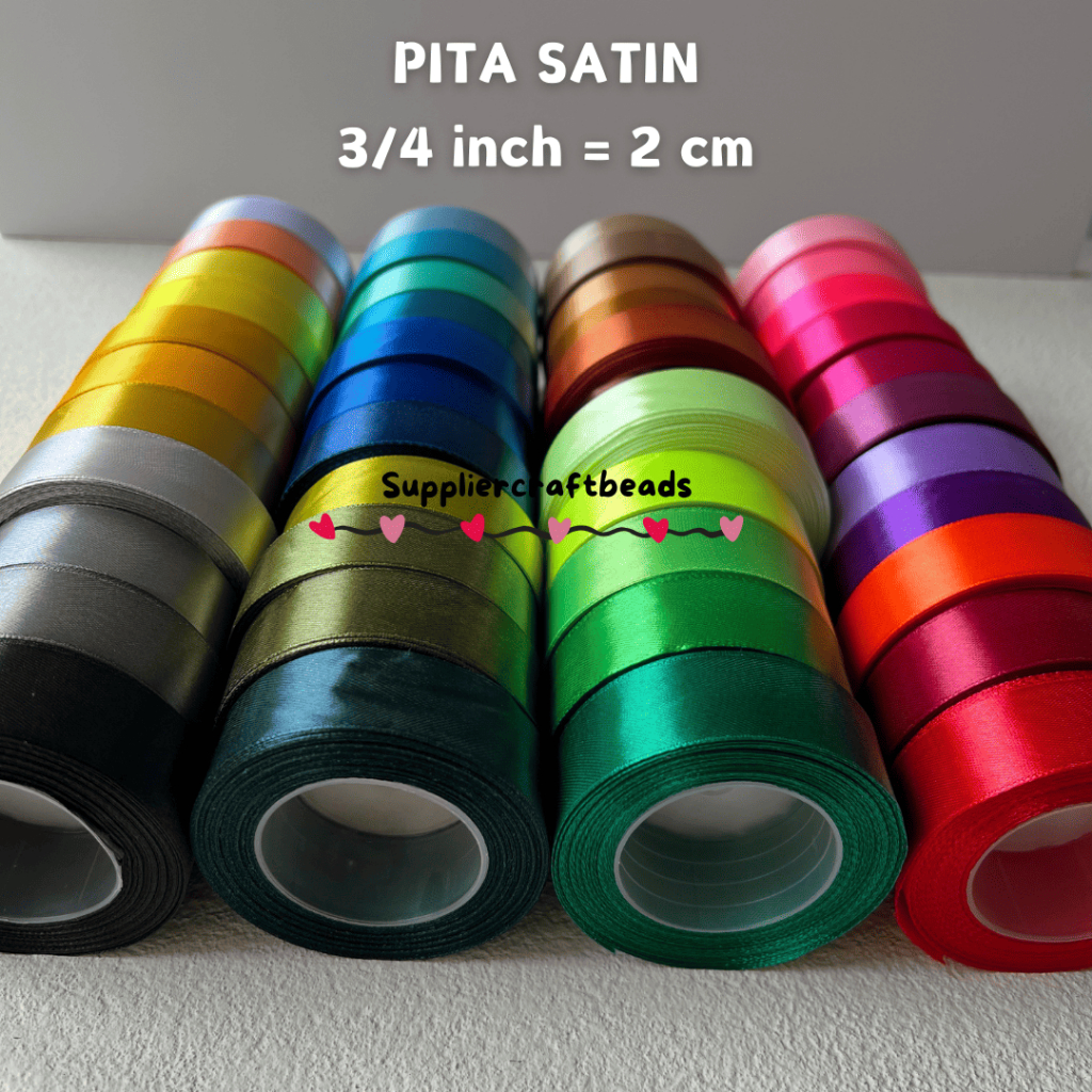 

Pita Satin Import 3/4 INCH / Pita Satin Lebar 2 cm / Grosir Pita Satin 3/4 INCH = 2 CM | Pita Satin 3/4" Pita Satin 3/4in 3/4'