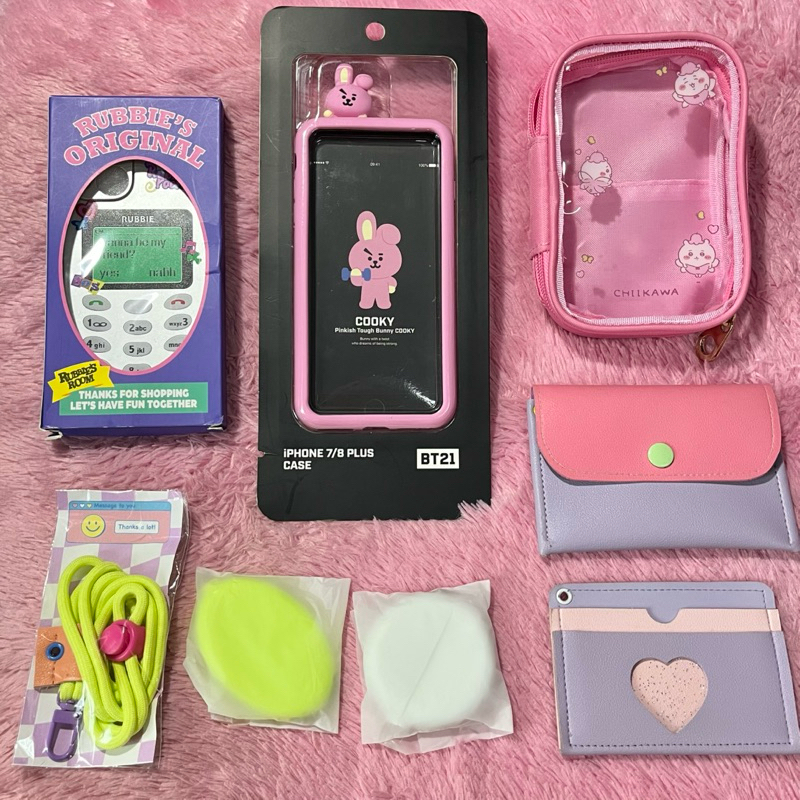 [PRELOVED] Mahasarn chiikawa coin wallet card holder rubber pouch phone strap