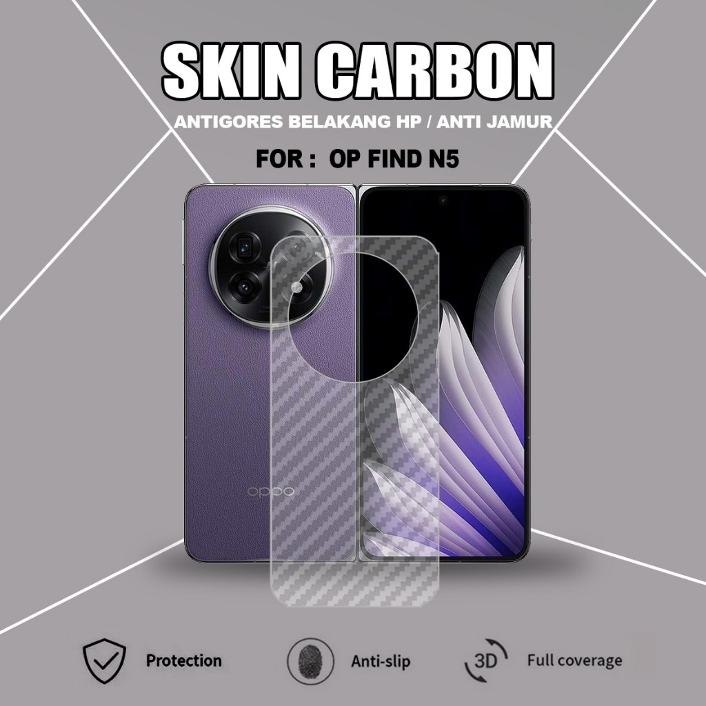 OPPO FIND N5 OPPO FIND N3 OPPO FIND N3 FLIP SKIN CARBON TRANSPARAN ANTI GORES ANTI JAMUR OPPO FIND N