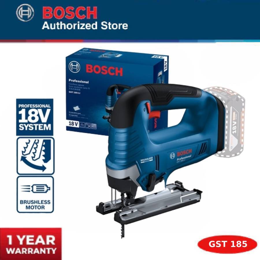 Bosch Brushless Jigsaw / Jigsaw Baterai 18 Volt GST 185-Li - UNIT ONLY