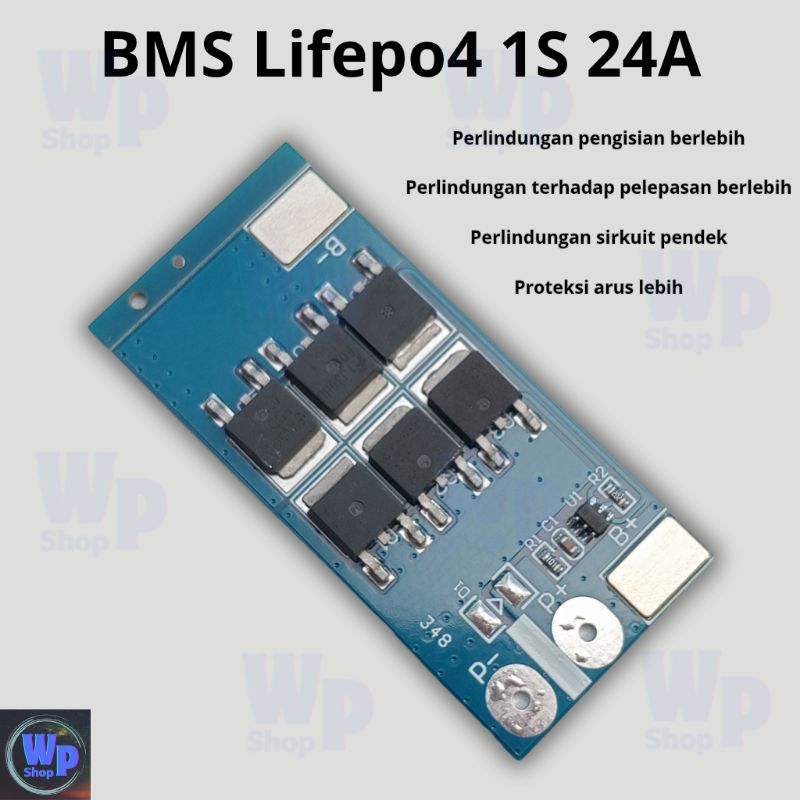 BMS 1S 3.2V 24A lifepo4 baterai protecton board