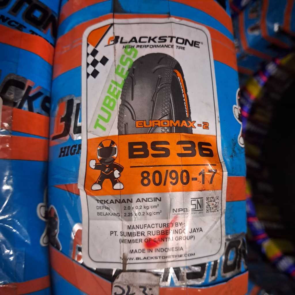 Ban Tubeless Blackstone EuroMax 2 80/90-17 | Ban Tubles Motor Ring 17