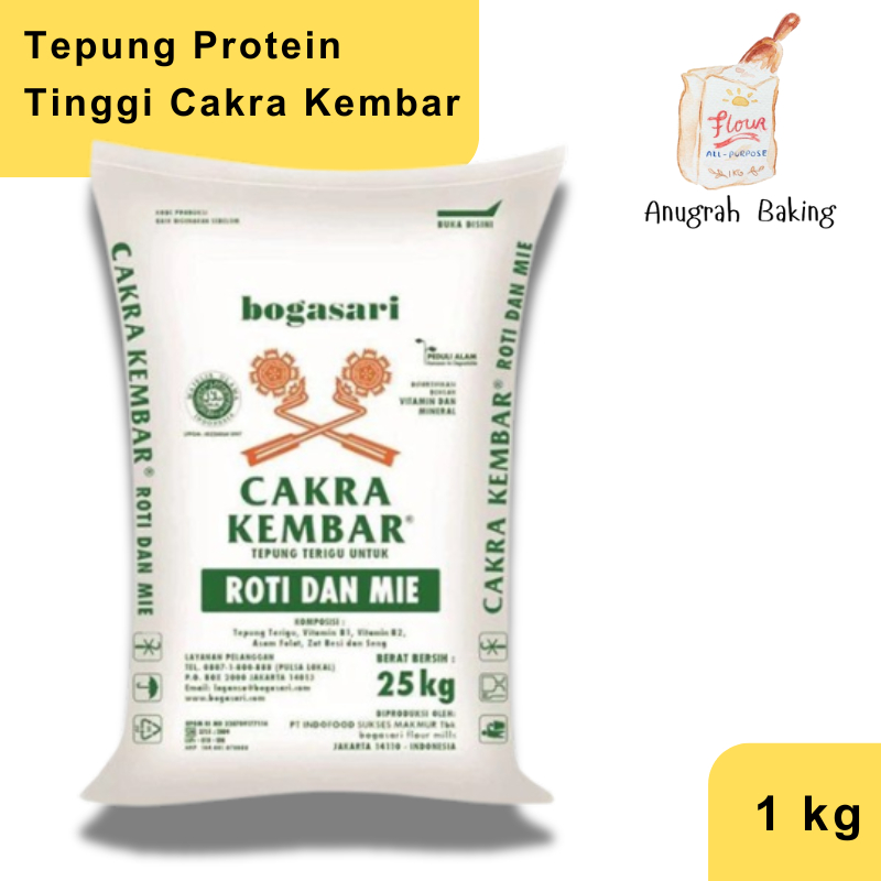 

Tepung Terigu Cakra Kembar Protein Tinggi Curah 1kg 1 kg Bogasari