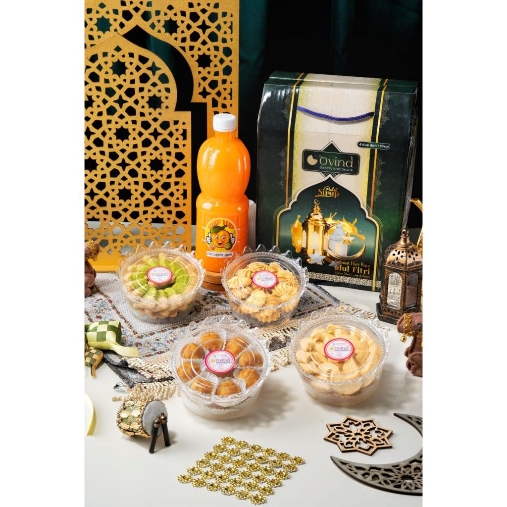 

Kue Lebaran Murah Ovina Paket 4 kue 1 sirup FREE bubblewrap 2025