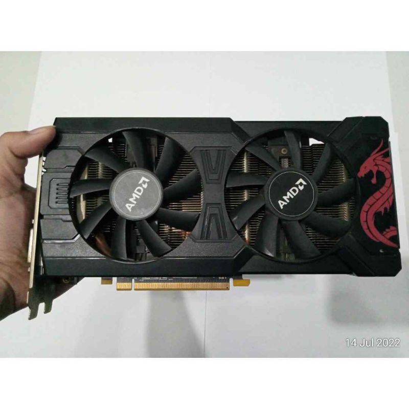 VGA Card AMD Radeon RX 570 4GB 256bit GDDR5 PowerColor - Kartu Grafis GPU PC Desktop Komputer Extern