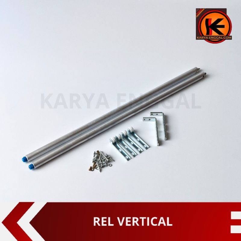 Rel Sliding Jendela Vertikal Aluminium / Rel Geser Atas / Rel Vertical Aluminium 40cm 45cm 55cm 65cm