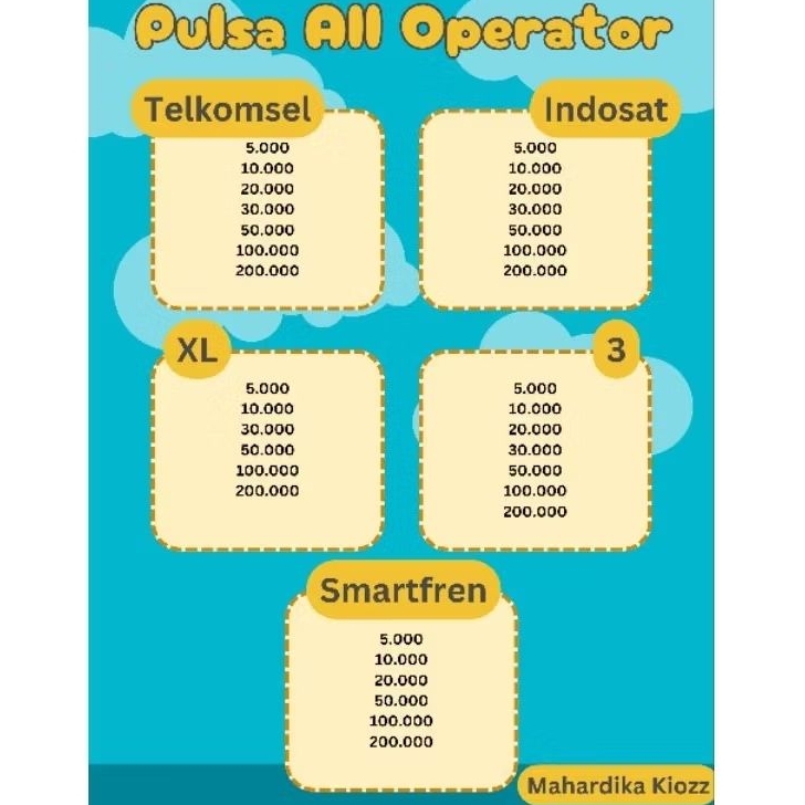 Pulsa All Operator (Nominal 100k & 200k)