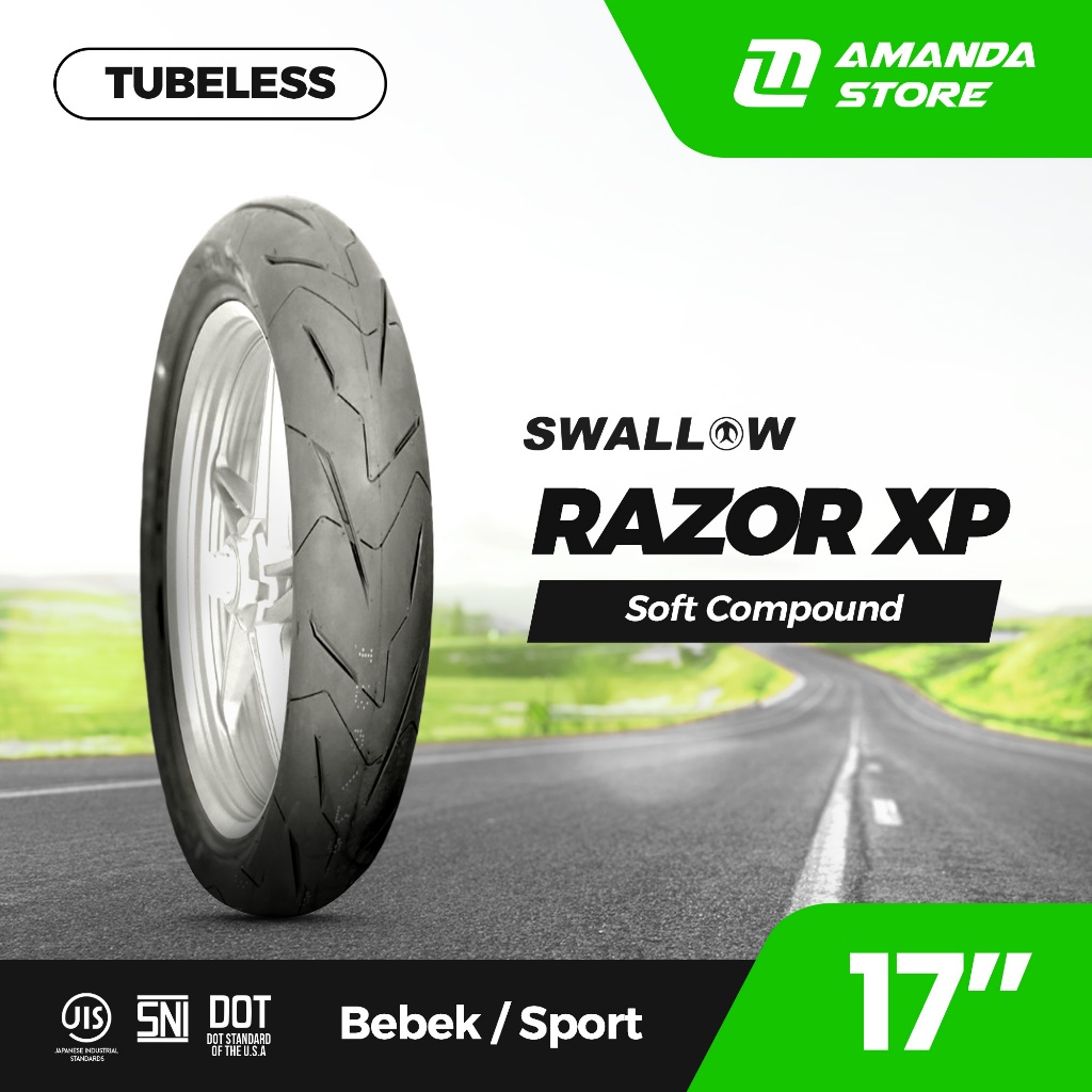 Ban Motor TUBELESS Swallow RAZOR XP Ring 17" Soft Compound