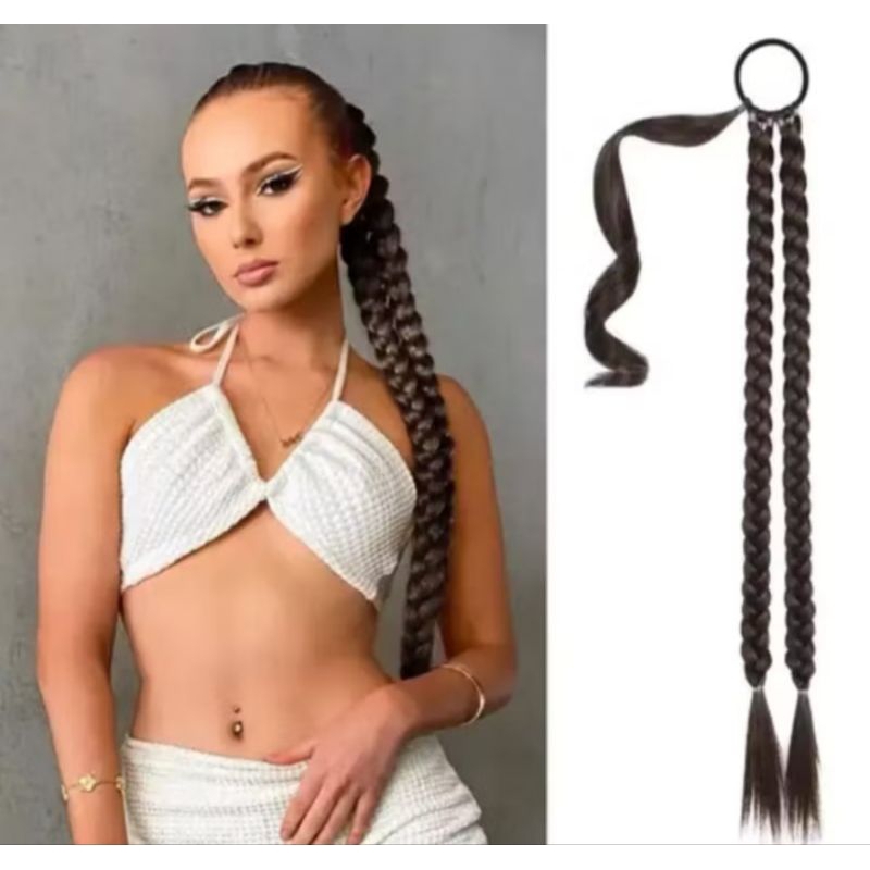 Rambut Sambung Kepang Double Rambut Kepang Rambut Kepang Panjang Rambut Sambung