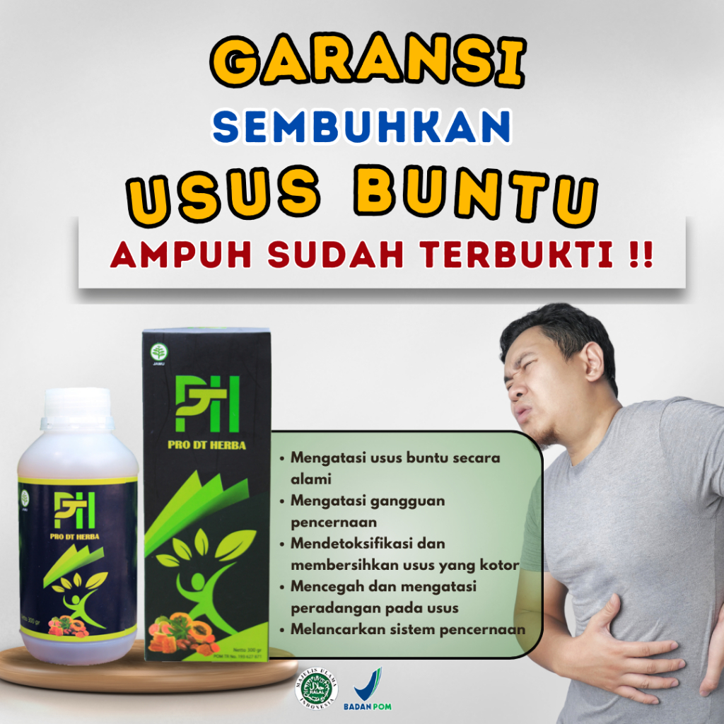 Obat Usus Buntu Herbal Radang Usus Nyeri Usus Usus Buntu Tanpa Operasi Pro DT Herba Original Bergara
