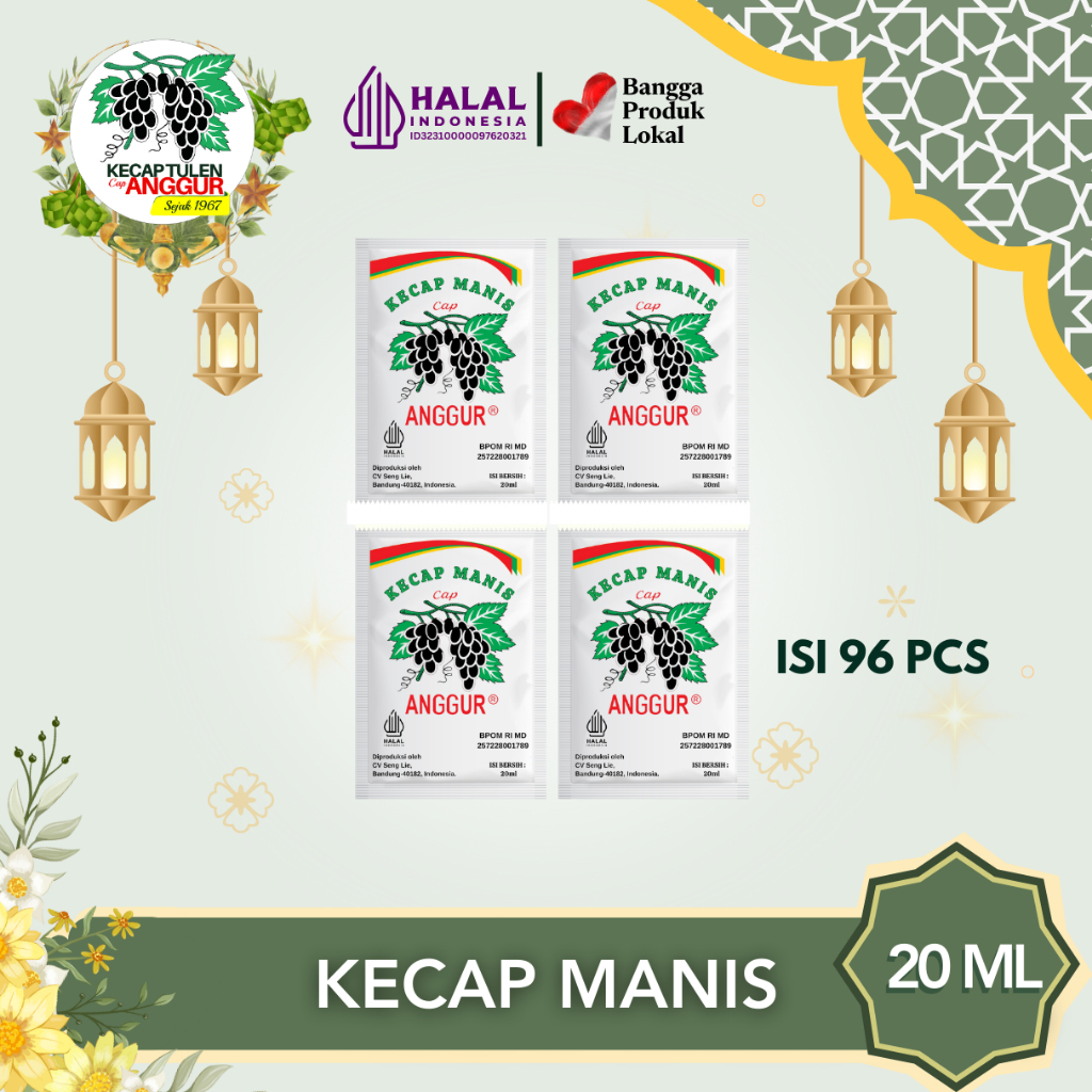 

Cap Anggur Kecap Manis Sachet 20ml x 96 pcs - 1 karton