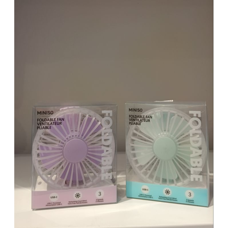 MINISO Foldable Fan 1200mAh/ Kipas Angin bisa dilipat