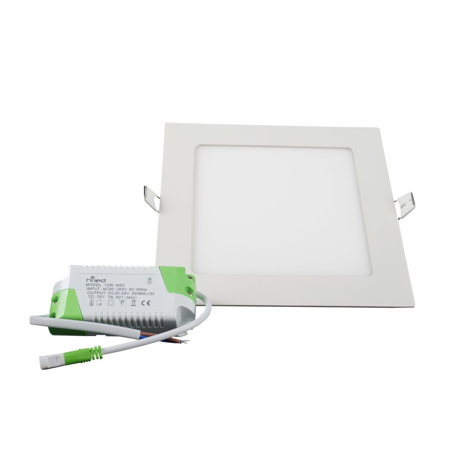 Hiled Panel Light 12 Watt Non Glass Square / Lampu LED Plafon Panel 12W Hiled