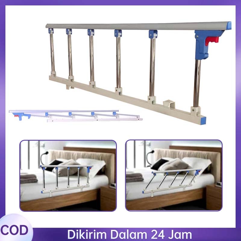 Hospital Bed Side Rail Bed Folded Safety Bed Rail  Baja Tahan Karat Siderail Bed Pasien Bed Side Rai