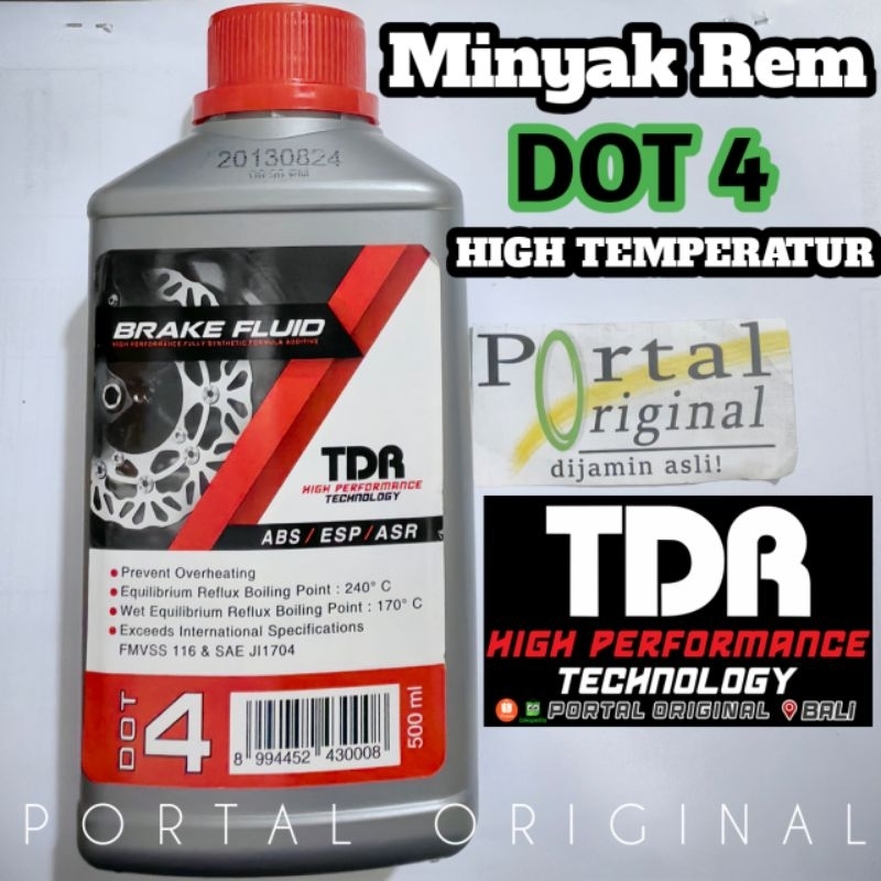 Minyak rem TDR Racing DOT 4 500 ML brake fluid syntetic DOT 4 500 ML balap high temperatur