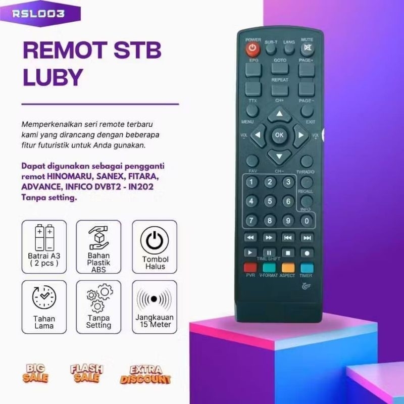 Remot STB Universal LUBY - remot STB