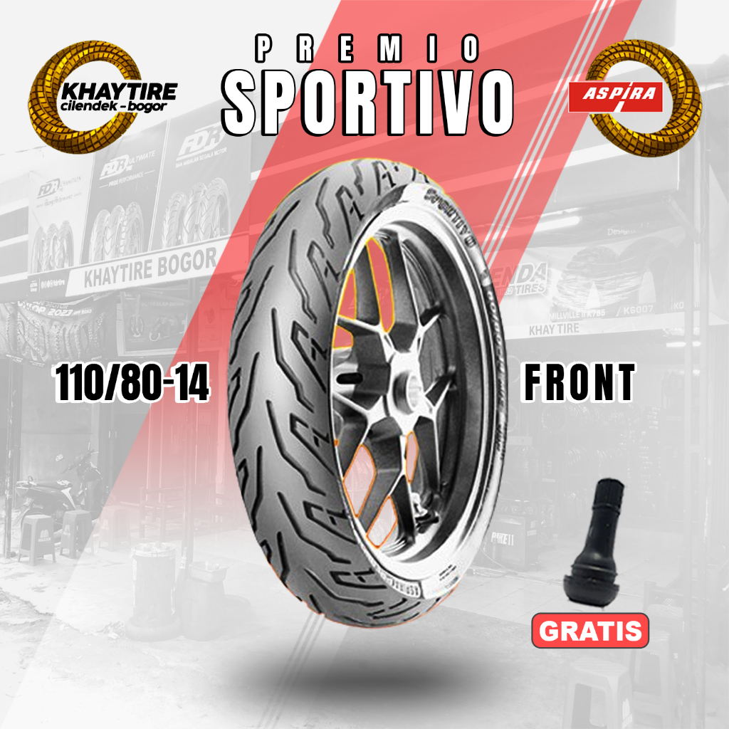 Ban Depan Motor Aerox ASPIRA PREMIO SPORTIVO 110/80 Ring 14 Tubeless