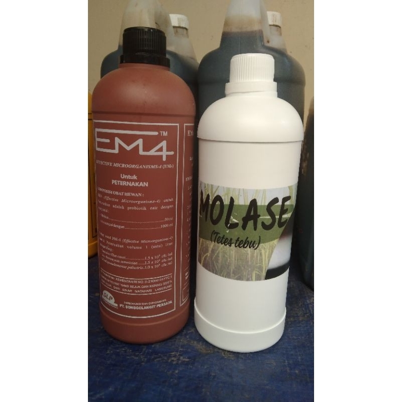 Paket EM4 Peternakan L + Molase 1 L (1.4kg) EM 4 Peternakan dan Molase