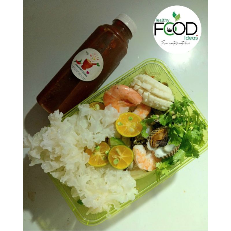 

Somtam 4 jenis seafood & Jamur Salju 1000ml/Salad thailand halal