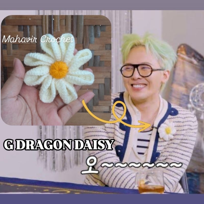 Bros Bunga Daisy Rajut Jumbo | Pin Daisy G Dragon Handmade