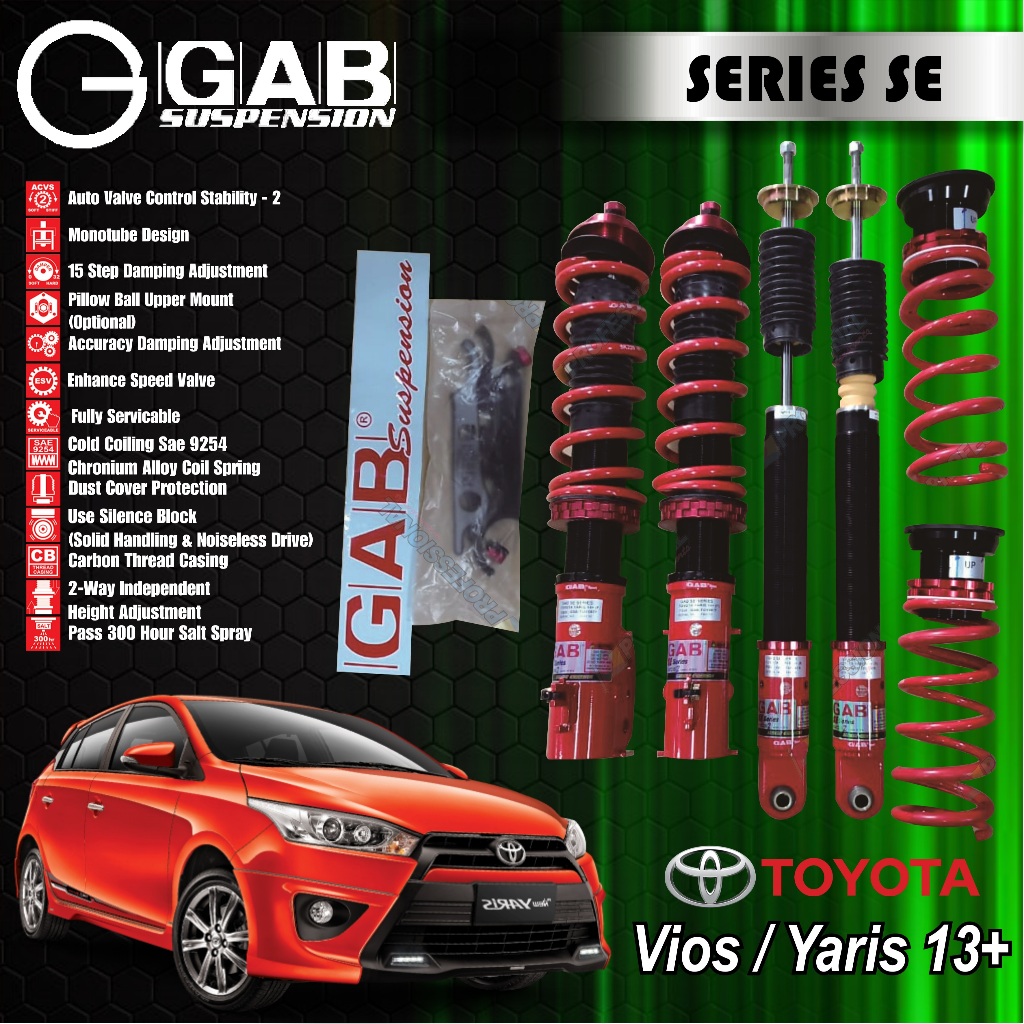 GAB SE Series coilover untuk YARIS/VIOS 13