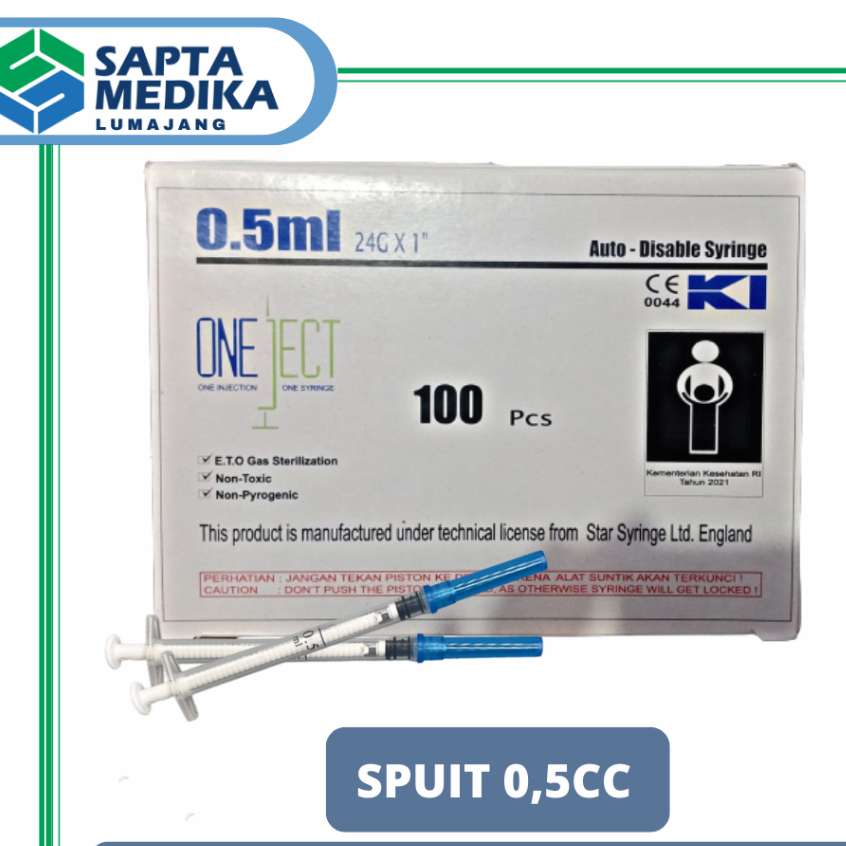 Syringe/Spuit Oneject 0,5ml