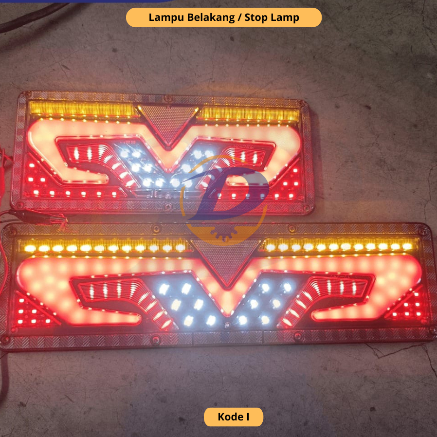 Lampu Stop Lamp 12 volt - 24 volt / Lampu Belakang Truk dan Pickup HARGA SEPASANG - KODE I