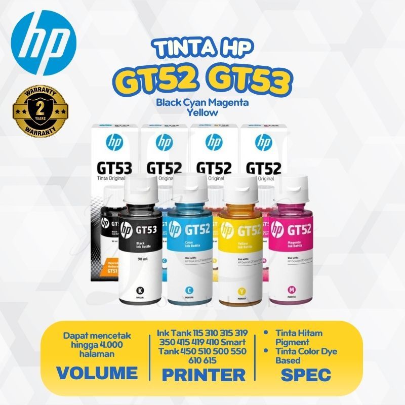 Tinta Hp GT 51 / GT 52 / GT 53 Tinta Bottle Original