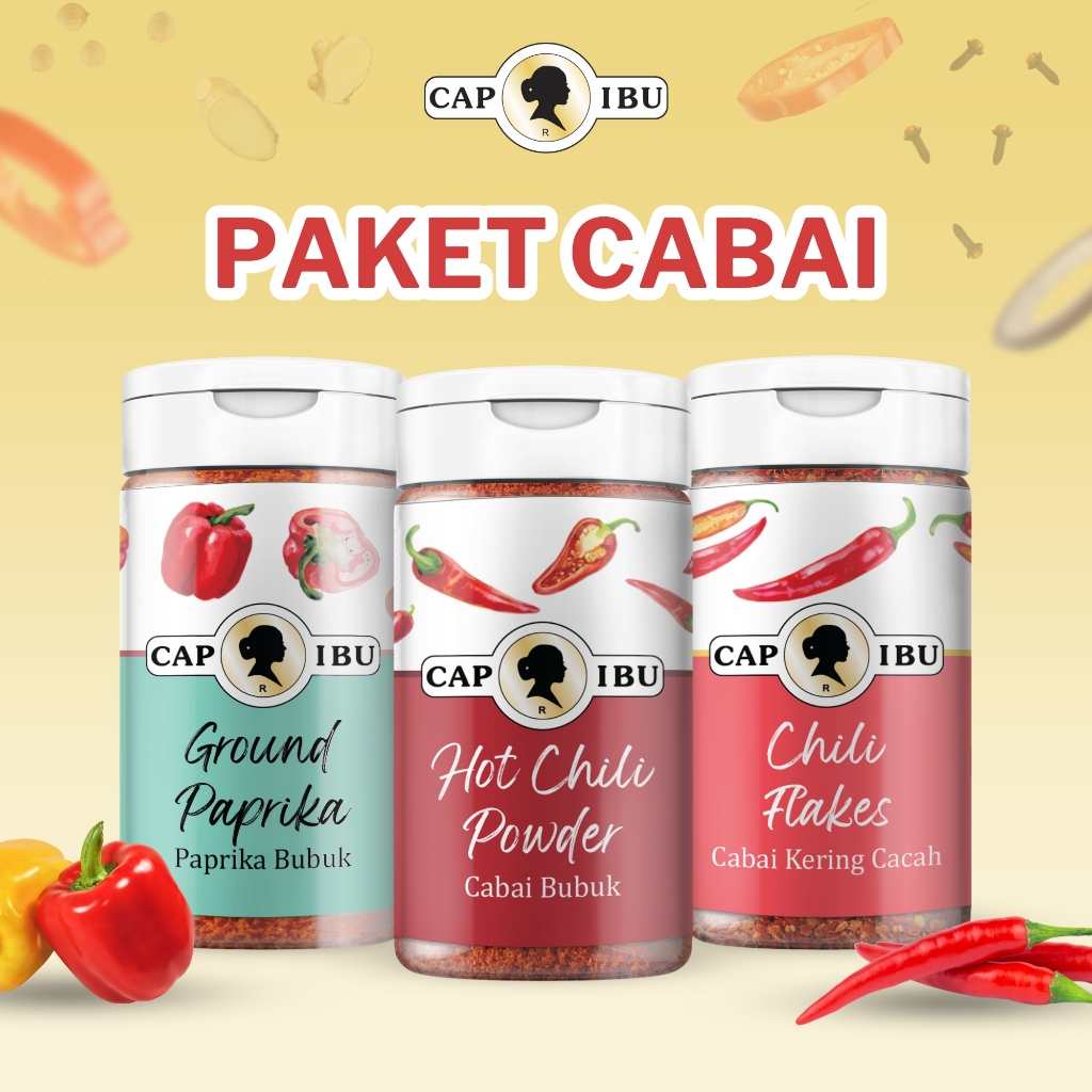 

[PAKET CABAI] CAP IBU Bumbu Rempah Bubuk Varian Cabai Premium
